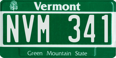 VT license plate NVM341