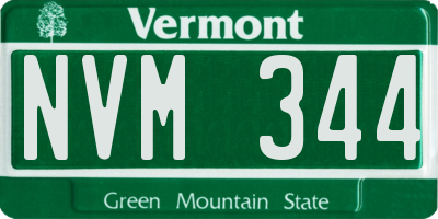 VT license plate NVM344