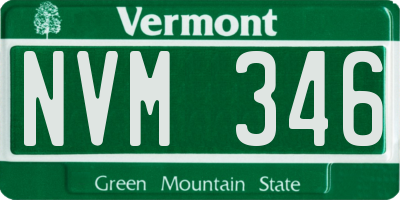 VT license plate NVM346