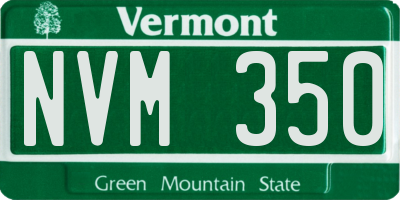 VT license plate NVM350