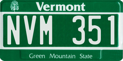 VT license plate NVM351