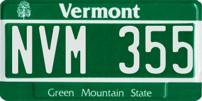 VT license plate NVM355
