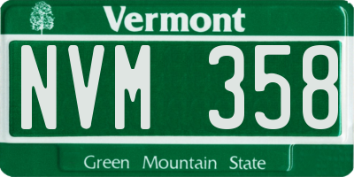 VT license plate NVM358