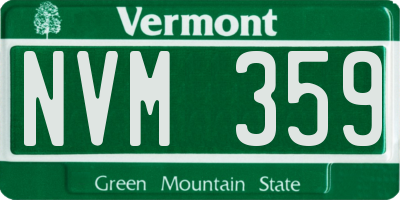 VT license plate NVM359