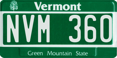 VT license plate NVM360