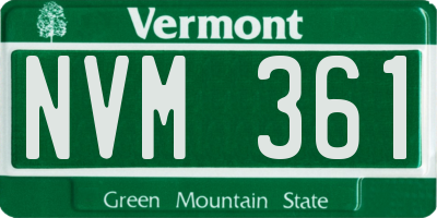 VT license plate NVM361