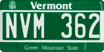 VT license plate NVM362