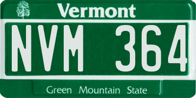 VT license plate NVM364