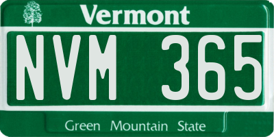 VT license plate NVM365