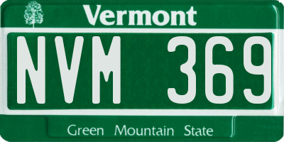 VT license plate NVM369