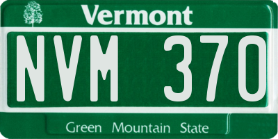 VT license plate NVM370