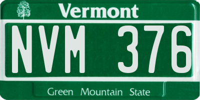 VT license plate NVM376