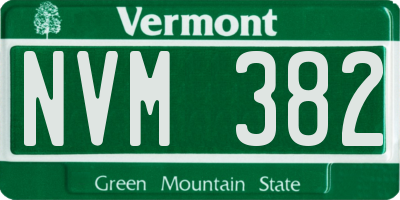 VT license plate NVM382