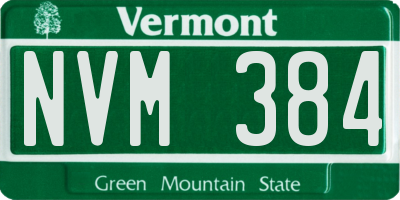 VT license plate NVM384