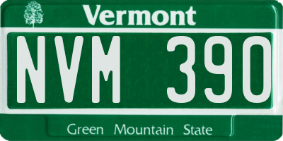 VT license plate NVM390