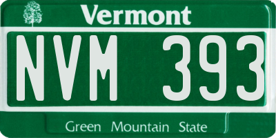 VT license plate NVM393