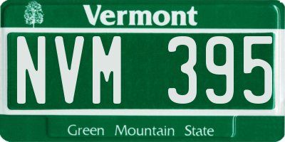VT license plate NVM395