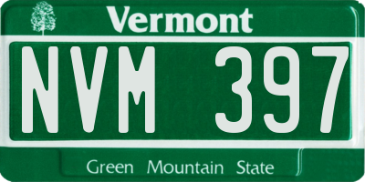 VT license plate NVM397