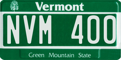 VT license plate NVM400