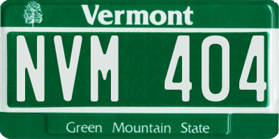 VT license plate NVM404