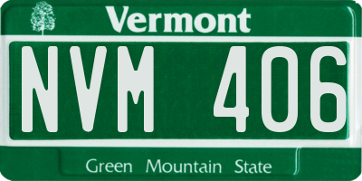 VT license plate NVM406