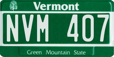 VT license plate NVM407