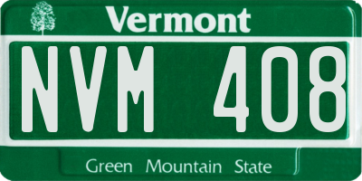 VT license plate NVM408