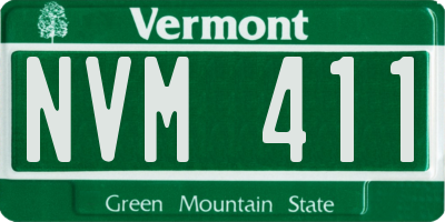 VT license plate NVM411