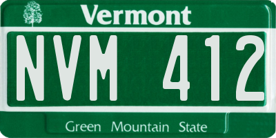 VT license plate NVM412