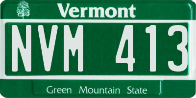 VT license plate NVM413