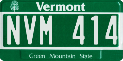 VT license plate NVM414