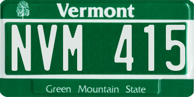 VT license plate NVM415