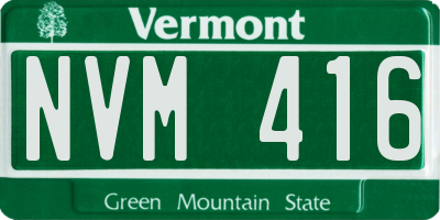 VT license plate NVM416