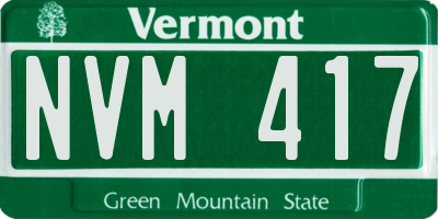 VT license plate NVM417