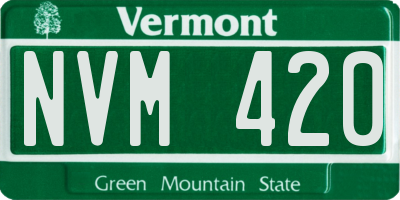 VT license plate NVM420