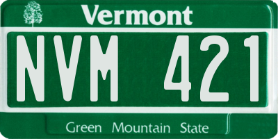 VT license plate NVM421