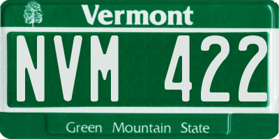 VT license plate NVM422
