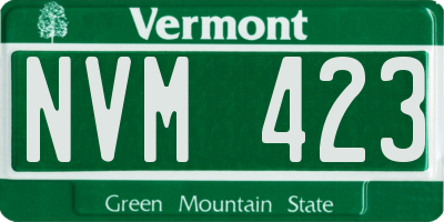 VT license plate NVM423