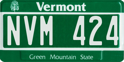 VT license plate NVM424