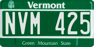 VT license plate NVM425