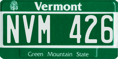 VT license plate NVM426