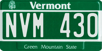 VT license plate NVM430