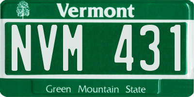 VT license plate NVM431