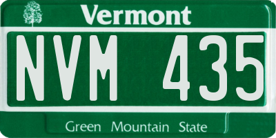 VT license plate NVM435