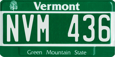 VT license plate NVM436