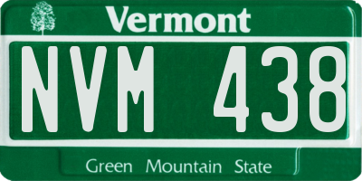 VT license plate NVM438