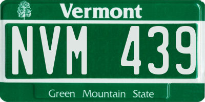 VT license plate NVM439