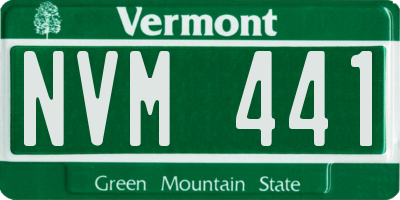 VT license plate NVM441