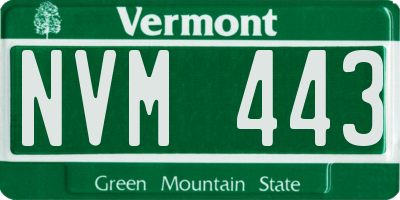 VT license plate NVM443