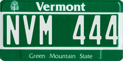 VT license plate NVM444